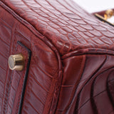 HERMES エルメス バーキン 30 ルージュアッシュ(赤系) ゴールド金具 □E刻印(2001年頃) レディース ニロティカス ハンドバッグ ABランク 中古 銀蔵