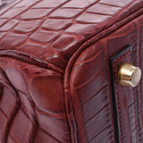 HERMES エルメス バーキン 30 ルージュアッシュ(赤系) ゴールド金具 □E刻印(2001年頃) レディース ニロティカス ハンドバッグ ABランク 中古 銀蔵
