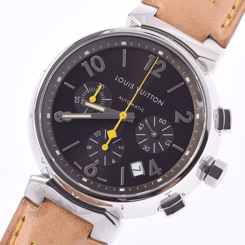 LOUIS VUITTON Tambour Q1121 Chronograph Date gray Dial Automatic