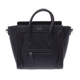 CELINE セリーヌ ラゲージ ナノショッパー 2WAY 黒 レディース カーフ ハンドバッグ Aランク 中古 銀蔵