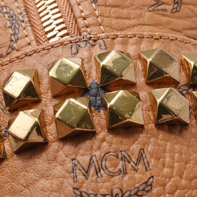 MCM EMM backpack cognac Unisex Leather Backpack day pack