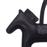 HERMES Hermes rodeo touch PM black Z engraved (2021 BC) Unisex Anyomiro alligator charm unused Ginzo