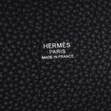HERMMES爱马仕皮可坦摇滚MM黑钯金首饰Y刻印（2020年左右）未使用银藏女士人造丝手提包