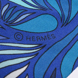 Hermes Hermes Twilley Old Tags Mexican Flower / Milfleurs du Mexique Blue Womens Silk 100% Scarf AB Rank Used Sink