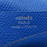 HERMES エルメス ベアン コンパクト ヴェルソ 紫系/青 シルバー金具 C刻印(2018年頃) ユニセックス ヴォーエプソン 二つ折り財布 ABランク 中古 銀蔵