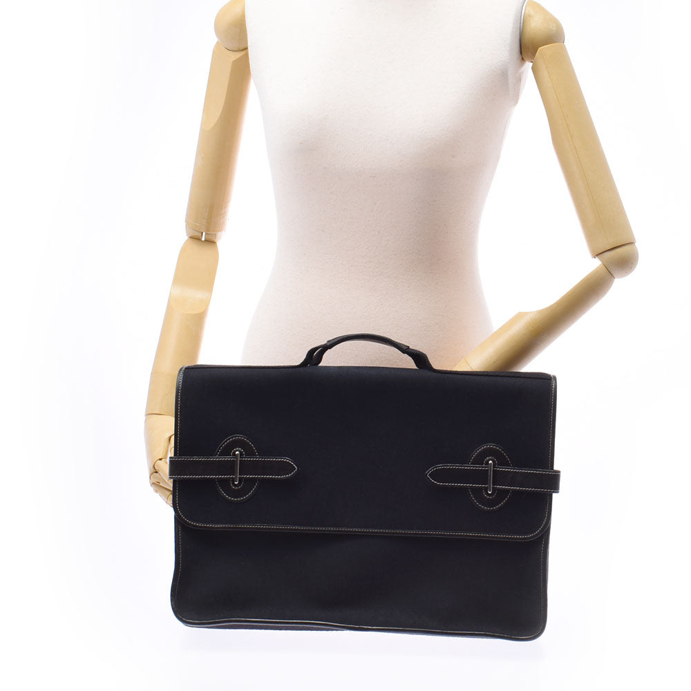 エルメスブエナベンチュラ MM 黒 シルバー金具 ユニセックス ビジネス  