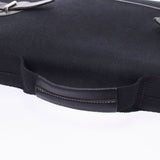 Hermes Hermes Buena Ventura MM Black Silver Fitting Unisex Canvas / Leather Business Bag A-Rank Used Silgrin