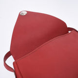 Hermes Hermes Cristine Lougebiff (Red) □ A Engraved (around 1997) Unisex Triyo Clemance Shoulder Bag A-rank used Silgrin