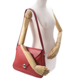 Hermes Hermes Cristine Lougebiff (Red) □ A Engraved (around 1997) Unisex Triyo Clemance Shoulder Bag A-rank used Silgrin