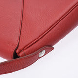 Hermes Hermes Cristine Lougebiff (Red) □ A Engraved (around 1997) Unisex Triyo Clemance Shoulder Bag A-rank used Silgrin
