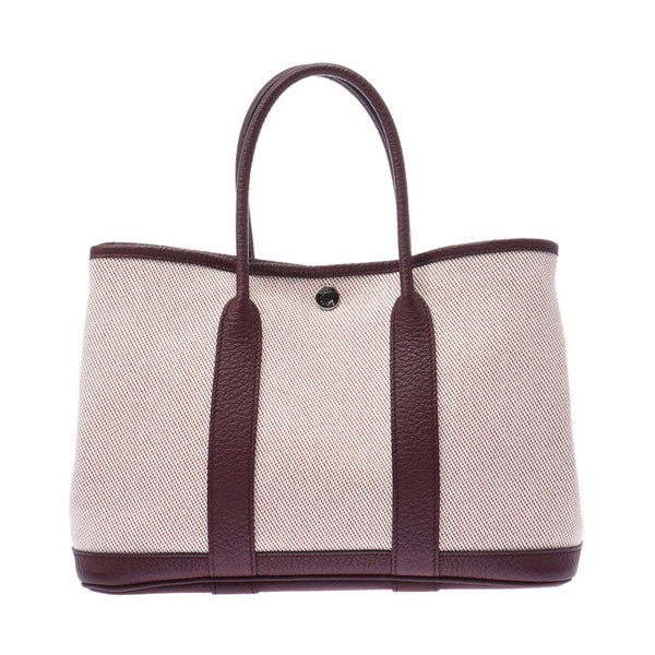 Hermes Hermes Garden Party TPM Rouge Ach (Bordeaux) A Engraved (around 2017) Ladies Towal Ash / Leather Handbag Unused Silgrin