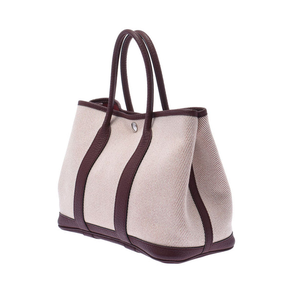 Hermes Hermes Garden Party TPM Rouge Ach (Bordeaux) A Engraved (around 2017) Ladies Towal Ash / Leather Handbag Unused Silgrin