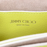 JIMMY CHOO ジミーチュウ チェーンショルダー ライトイエロー シルバー金具 レディース カーフ ショルダーバッグ ABランク 中古 銀蔵