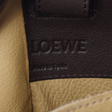 Loewe Loewe Hammock大米色/深棕色女士瑞典Caul 2way包B等级使用水池