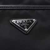 PRADA プラダ 黒 シルバー金具 ユニセックス ナイロン/サフィアーノ ショルダーバッグ Aランク 中古 銀蔵