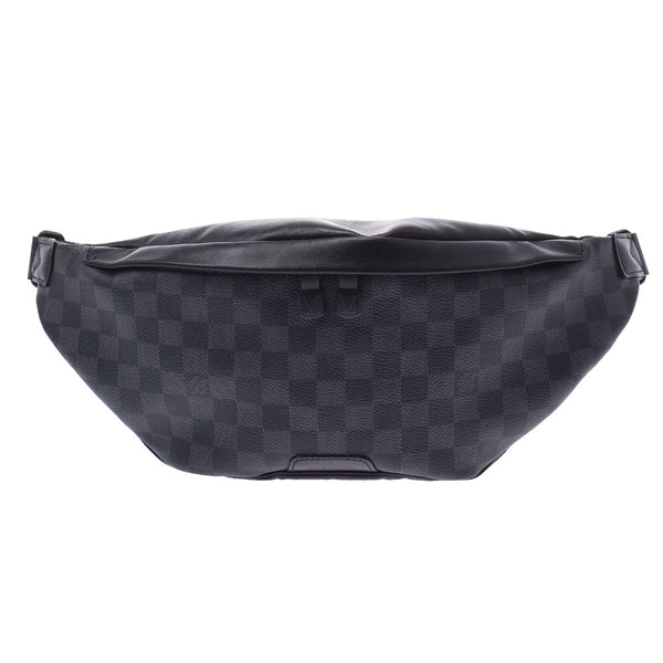 Louis Vuitton Louis Vuitton Damier Graphit Discovery Bum Bag Black N40187 Men's Dumier Graphit Canvas Body Bag AB Rank Used Silgrin