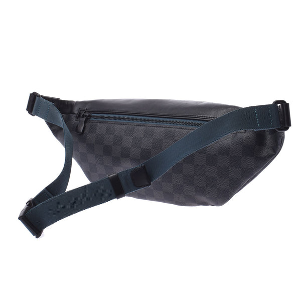 Louis Vuitton Louis Vuitton Damier Graphit Discovery Bum Bag Black N40187 Men's Dumier Graphit Canvas Body Bag AB Rank Used Silgrin
