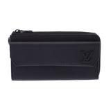 Louis Vuitton Louis Vuitton Zippy Wallet Black M69831 Men's Grain Leather Long Wallet A-Rank Used Silgrin