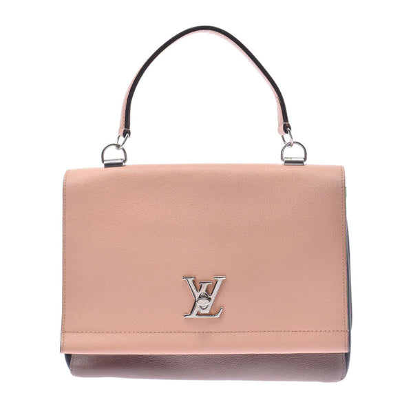 LOUIS VUITTON ルイヴィトン マイロックミー 2WAYバッグ ピンクベージュ系/グレージュ系/黒 シルバー金具 M50918 レディース レザー ハンドバッグ ABランク 中古 銀蔵