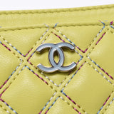 Chanel Chanel矩阵黄色男女通用Carkkin卡案例是斯皮尔林