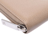 Chanel Chanel Round Fastener Beige Silver Fixtures Ladies Caviar Skin Long Wallet A-Rank Used Sinkjo