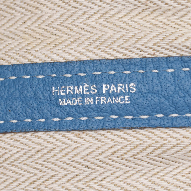 Hermes Hermes Garden Part PM Azul（Light）□o钢（2011年左右）UniSEX Negonda手袋AB排名使用的水池