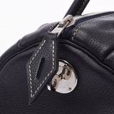 HERMES エルメス ポロション 黒 シルバー金具 □N刻印(2010年頃) レディース エヴァ―グレイン ハンドバッグ ABランク 中古 銀蔵