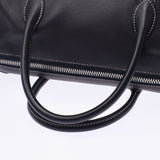 HERMES エルメス ポロション 黒 シルバー金具 □N刻印(2010年頃) レディース エヴァ―グレイン ハンドバッグ ABランク 中古 銀蔵