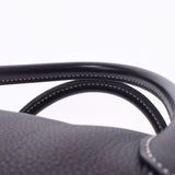 HERMES エルメス ポロション 黒 シルバー金具 □N刻印(2010年頃) レディース エヴァ―グレイン ハンドバッグ ABランク 中古 銀蔵