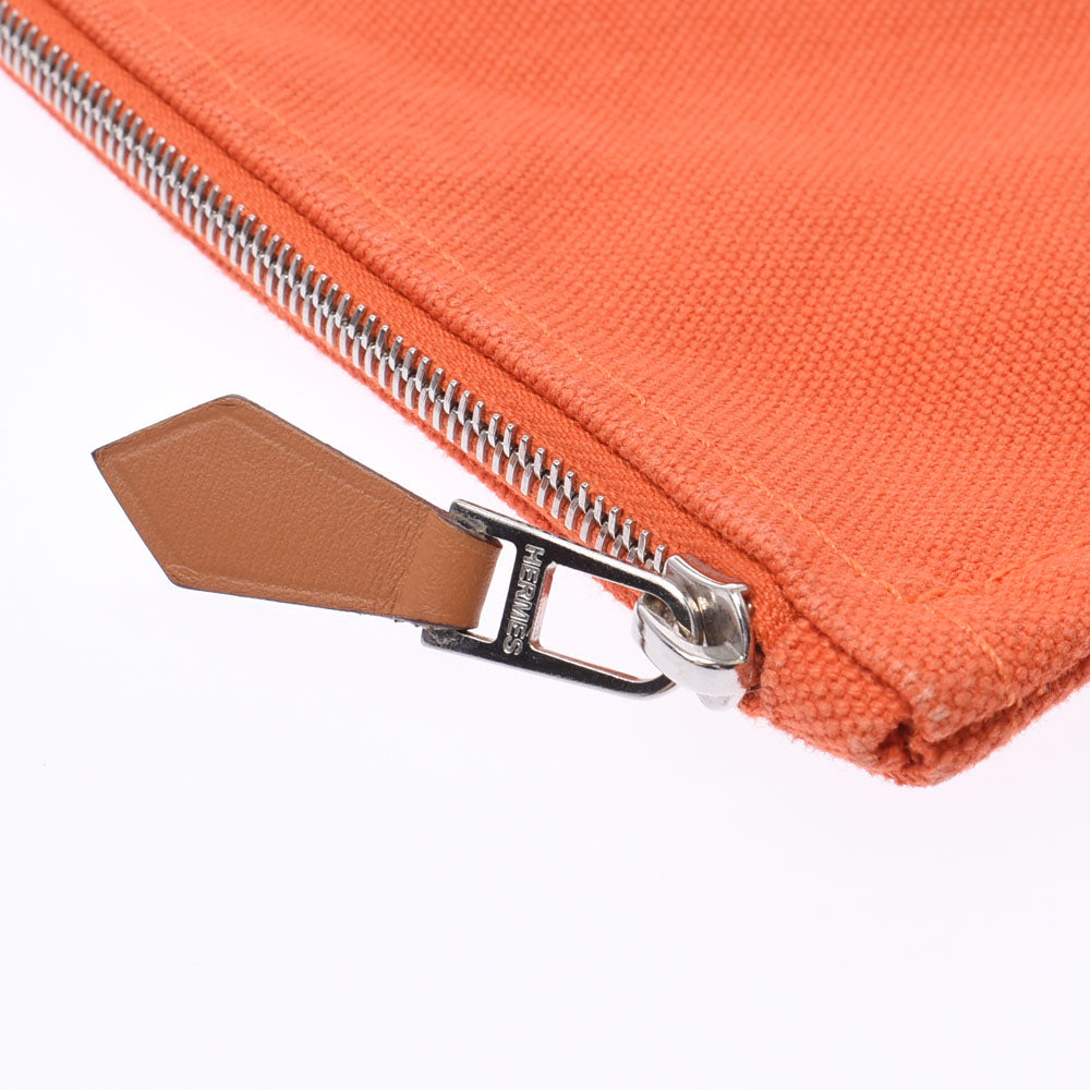 エルメスヨッティングGM オレンジ ユニセックス コットン ポーチ