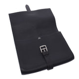 HERMES エルメス ポシェット エトリビエール 黒 シルバー金具 T刻印(2015年頃) メンズ フィヨルド クラッチバッグ Aランク 中古 銀蔵
