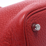 Hermes Hermes Picon Lock PM Rouge Kazak (Red) Silver Bracket □ Q Handle (around 2011) Ladies Triyo Clemance Handbag AB Rank Used Sink