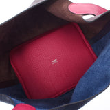 HERMES エルメス ピコタンロック MM カザック ブルーニュイ/ルージュセリエ/フランボワーズ Z刻印(2021年頃) レディース トリヨンクレマンス ハンドバッグ 新品 銀蔵