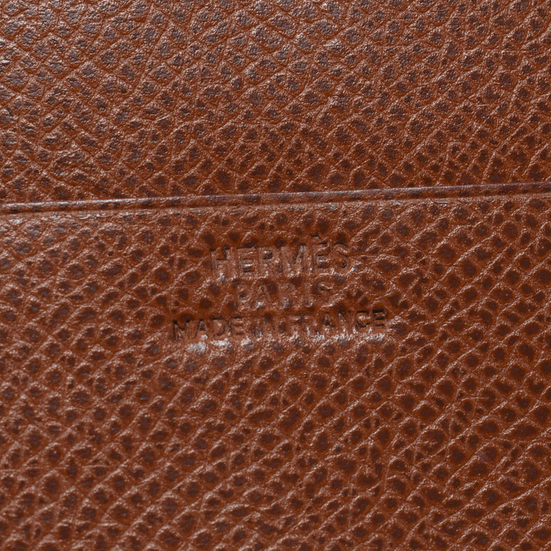 Hermes Hermes Jura Tea □ F engraving (around 2002) Unisex Rise two fold wallet AB rank used Silgrin