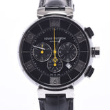 Louis Vuitton Louis Vuitton Tambul Inbruck Chrono Q102UO男士SS / PDV /皮革手表自动伤口黑色桌A级使用SILGRIN