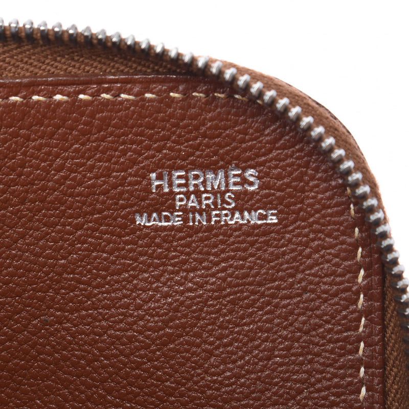 HERMES エルメス リミックス コンパクト財布 茶 □D刻印(2000年頃) ユニセックス ヴォーバレニア カードケース ABランク 中古 銀蔵