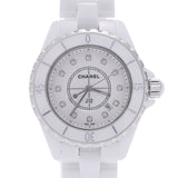 Chanel Chanel J12 33mm 12P Diamond H1628 Men's White Ceramic / SS Watch Quartz White Flight A-Rank Used Silgrin