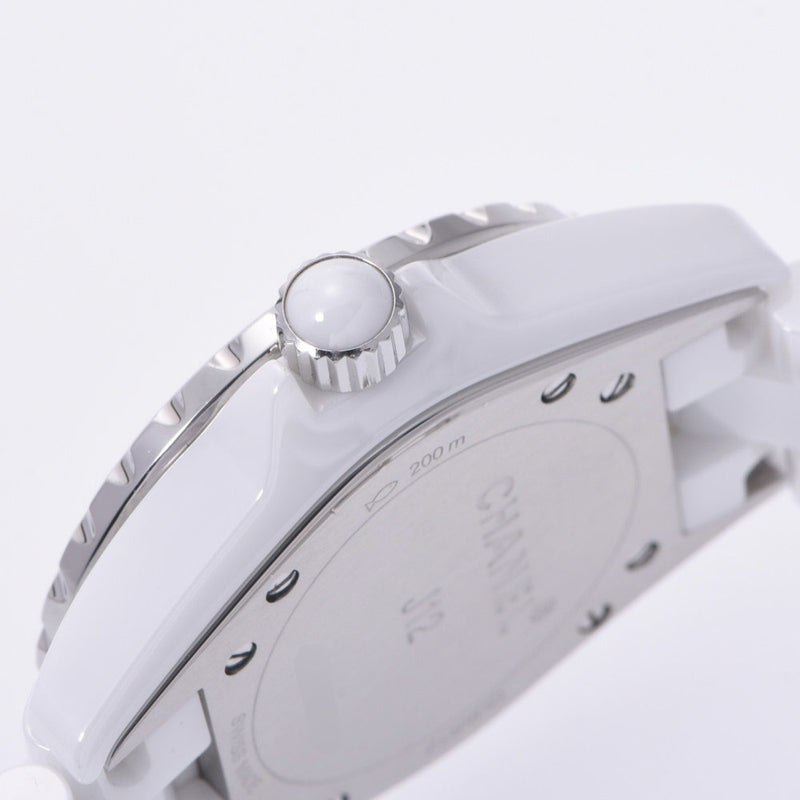 Chanel Chanel J12 33mm 12P Diamond H1628 Men's White Ceramic / SS Watch Quartz White Flight A-Rank Used Silgrin