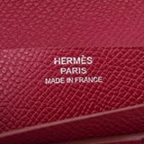 Hermes Hermes Biamers Ruby Silver Bracket□P-ingraving（2012年左右）女性voepson三折钱包A-andl使用Silgrin