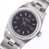 ROLEX Rolex Oyster Purpetur Petual Fine Engine Besel 76030 Ladies SS Watch Automatic Black Dial A Rank Used Ginzo