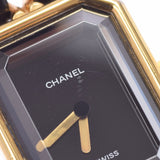 CHANEL Chanel Premiere Size L Ladies GP/Leather Watch Quartz Black Dial AB Rank used Ginzo