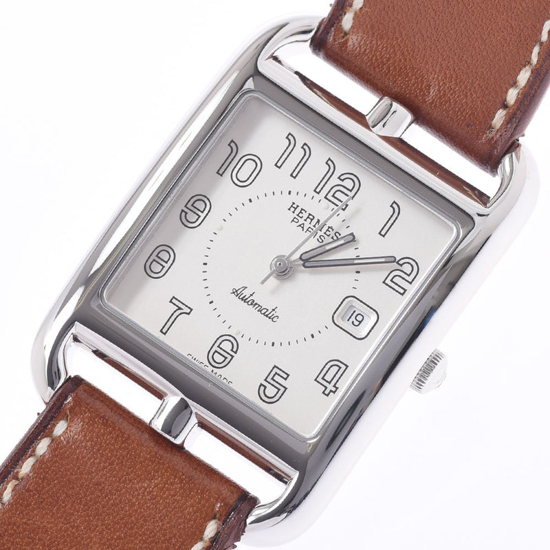 Hermes Hermes Cape Cod Debretur CC1.710 Boys SS / Leather Watch Quartz Silver Document A-Rank Used Silgrin