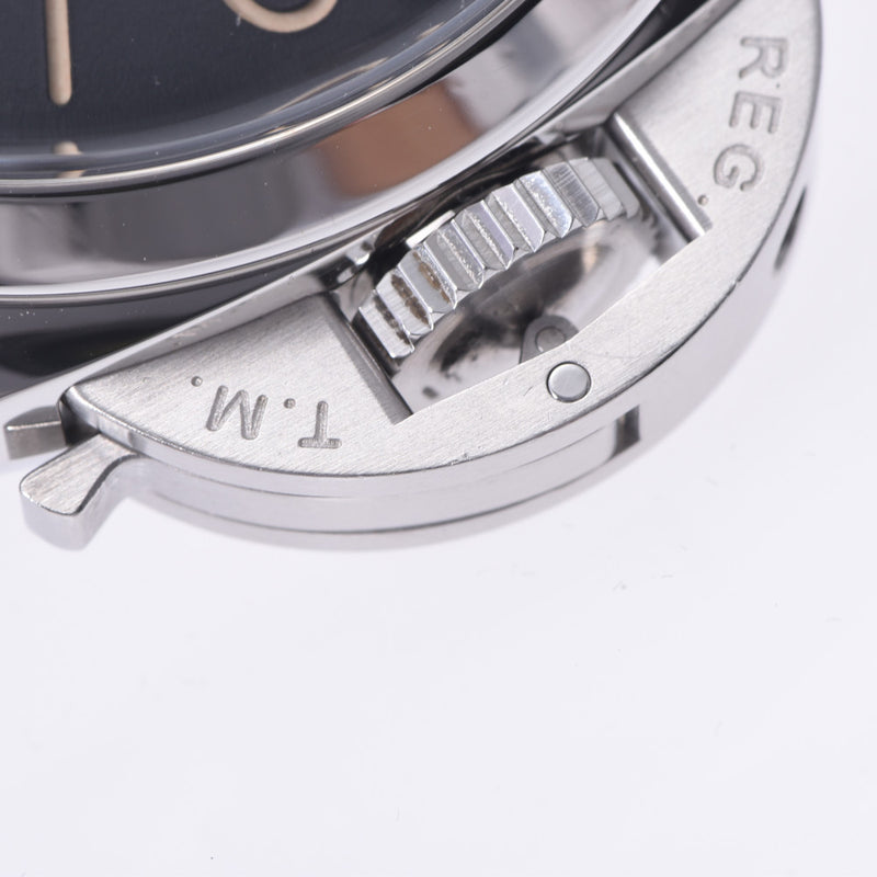 OFFICINE PANERAI オフィチーネパネライ ルミノール 1950 レフトハンド 3デイズ アッチャイオ PAM00557 メンズ SS/革 腕時計 手巻き 黒文字盤 Aランク 中古 銀蔵