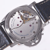 OFFICINE PANERAI オフィチーネパネライ ルミノール 1950 レフトハンド 3デイズ アッチャイオ PAM00557 メンズ SS/革 腕時計 手巻き 黒文字盤 Aランク 中古 銀蔵