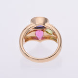 POLA Pola Pink Sapphire 0.45ct Tolmarine 0.45ct 11 Ladies K18 YG Ring / Ring A Rank Used Silgrin