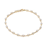 其他钻石3.00CT UniSEx K18YG手链A-Rank使用过Silgrin