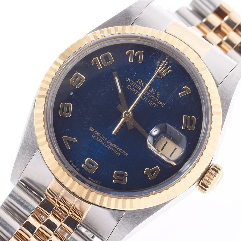 ROLEX ロレックス メンズ腕時計 デイトジャスト 16233 ブルーコンピューター文字盤 S番（1993年製）OH済【】