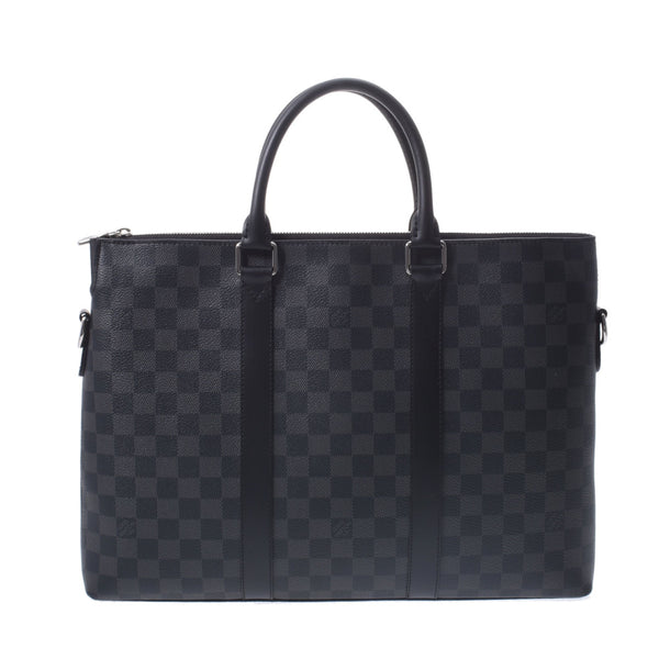 Louis Vuitton Louis Vuitton Damier Graphit Anton Brief Case 2way Black N40024 Men's Dumier Graphit Canvas Business Bag New Sanko