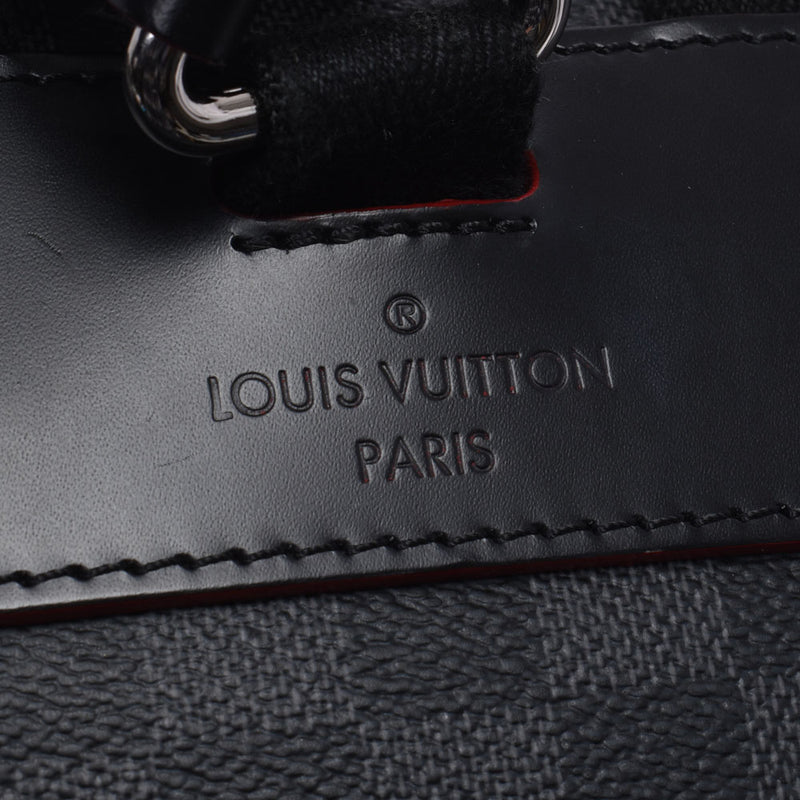 Louis Vuitton Louis Vuitton Damier Graphit Christopher PM Black / Red N41575 Men's Dumier Graphit Canvas Rucks Day Pack AB Rank Used Silgrin