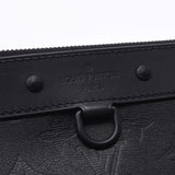 Louis Vuitton Louis Vuitton Monogram Shadow Pochette Discovery Black M62903男士皮革离合器袋A排名使用水池